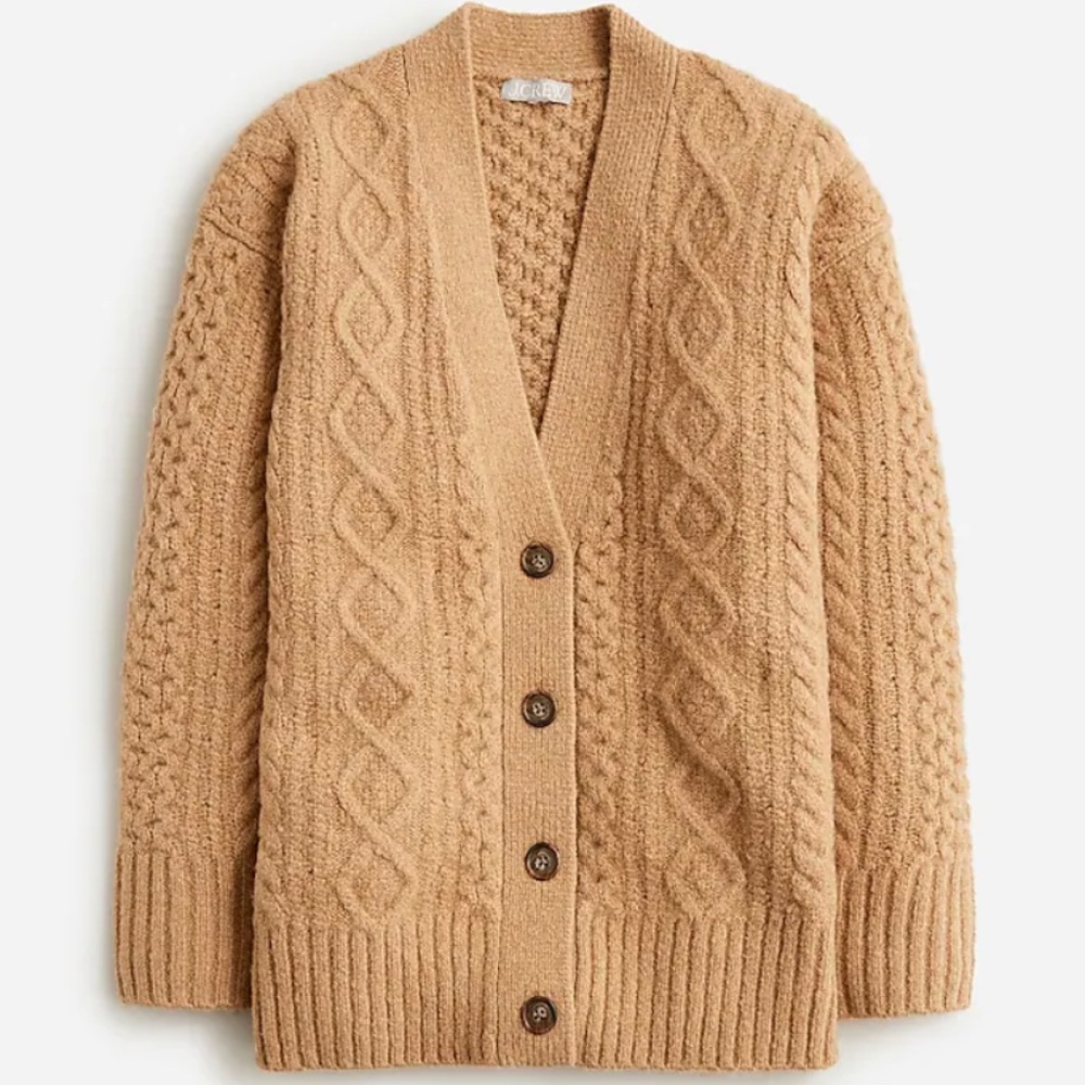 J.Crew Cable Knit Stretch Cardigan